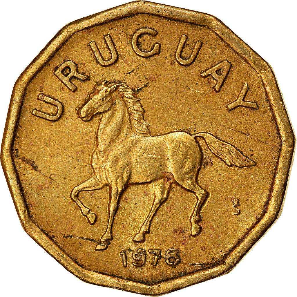 Monnaie, Uruguay, 10 Centesimos, 1976, Santiago, TTB, Aluminum-Bronze, KM:66