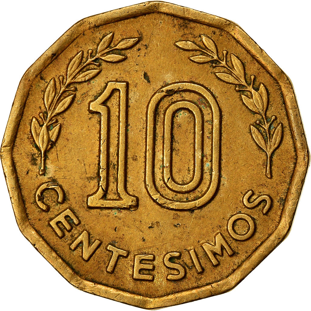 Monnaie, Uruguay, 10 Centesimos, 1976, Santiago, TTB, Aluminum-Bronze, KM:66