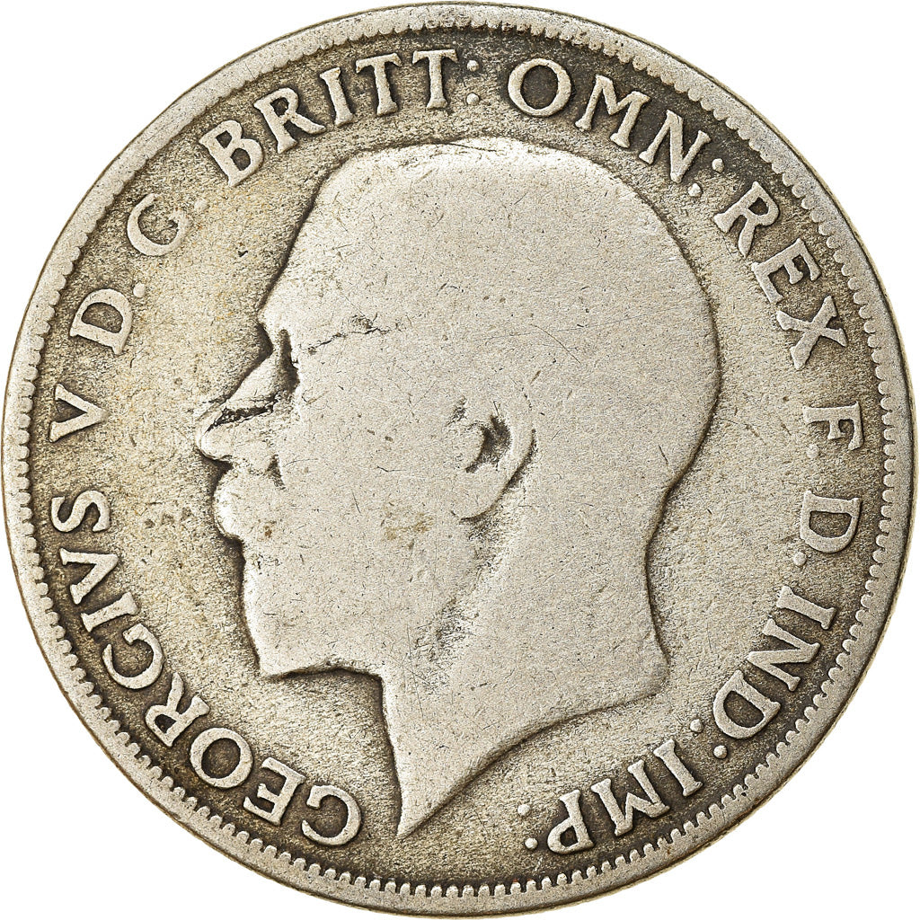 Moeda, Grã-Bretanha, George V, Florin, Two Shillings, 1921, F(12-15), Prata