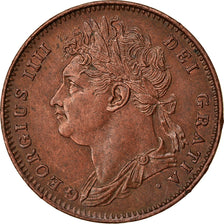 Moneta, Wielka Brytania, George IV, Farthing, 1825, AU(55-58), Miedź, KM:677