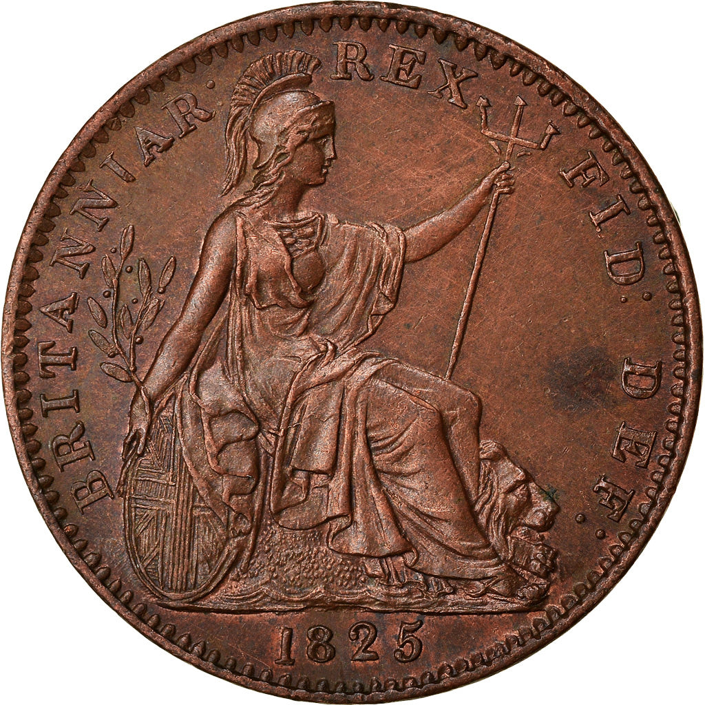 Münze, Großbritannien, George IV, Farthing, 1825, VZ, Kupfer, KM:677