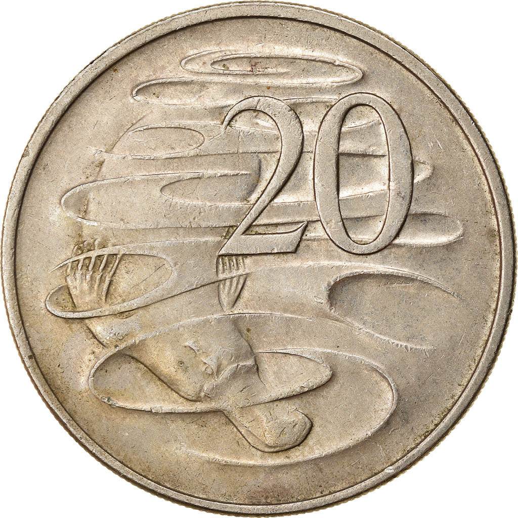 Monnaie, Australie, Elizabeth II, 20 Cents, 1969, TTB, Copper-nickel, KM:66