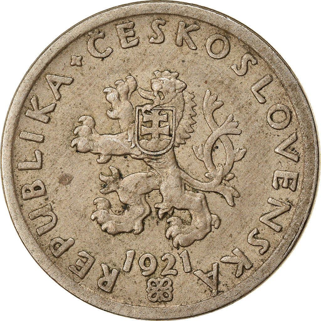 Coin, Czechoslovakia, 20 Haleru, 1921, EF(40-45), Copper-nickel, KM:1