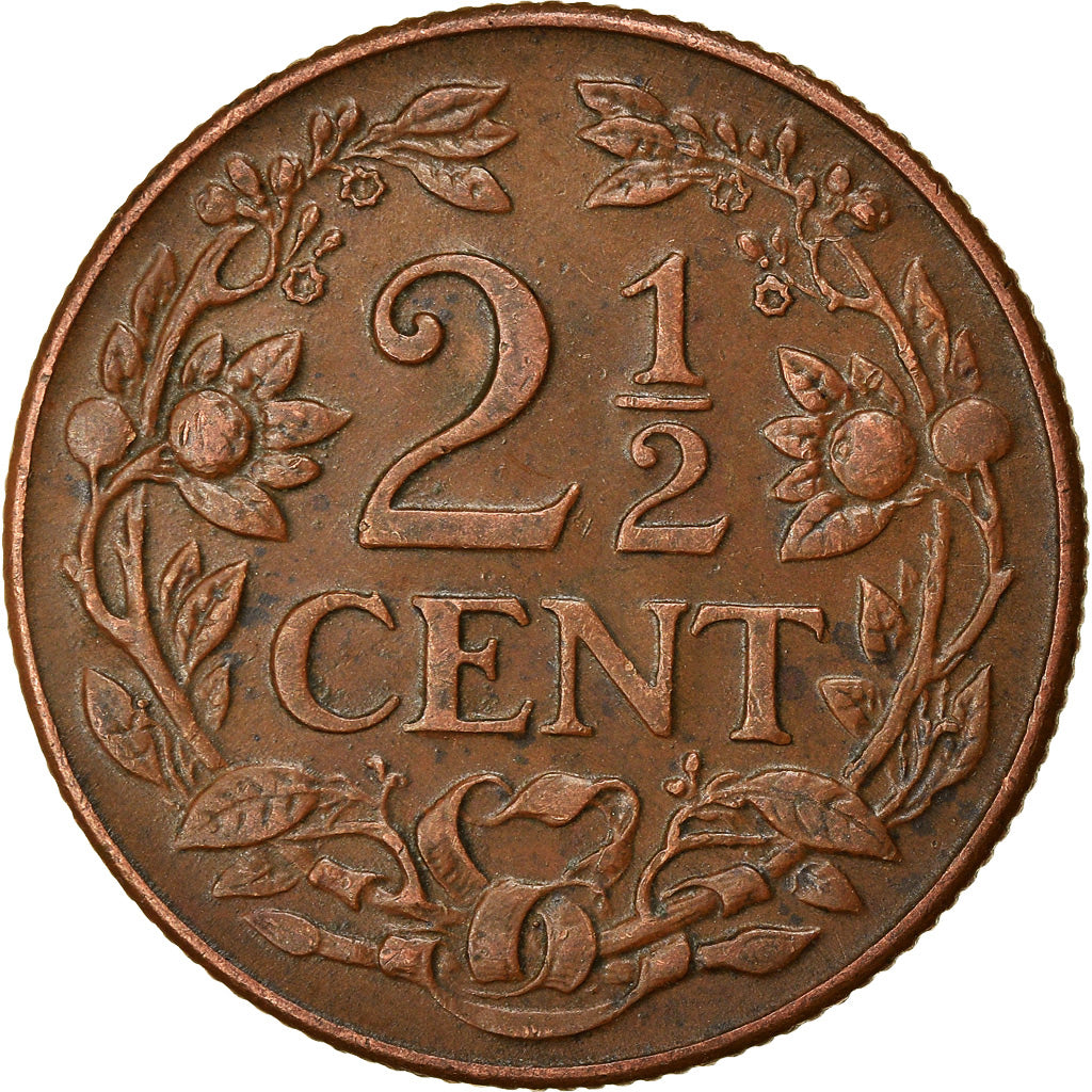 Moneta, Curaçao, 2-1/2 Cents, 1944, Denver, USA, EF(40-45), Bronze, KM:42