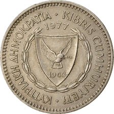 Moneta, Cipro, 50 Mils, 1977, BB, Rame-nichel, KM:41