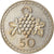 Moneta, Cypr, 50 Mils, 1981, EF(40-45), Miedź-Nikiel, KM:41