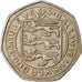 Munten, Guernsey, Elizabeth II, 50 New Pence, 1969, ZF, Copper-nickel, KM:25