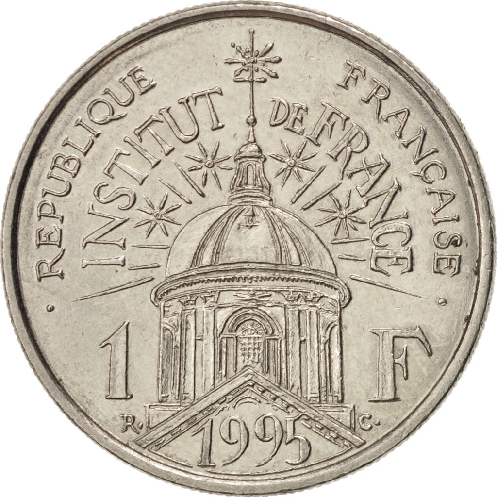 Coin, France, Institut, Franc, 1995, MS(60-62), Nickel, KM:1133, Gadoury:480