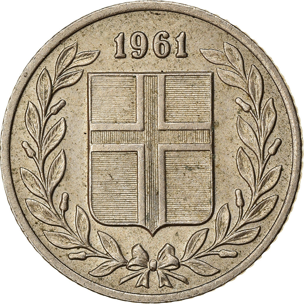 Monnaie, Iceland, 25 Aurar, 1961, TTB, Copper-nickel, KM:11