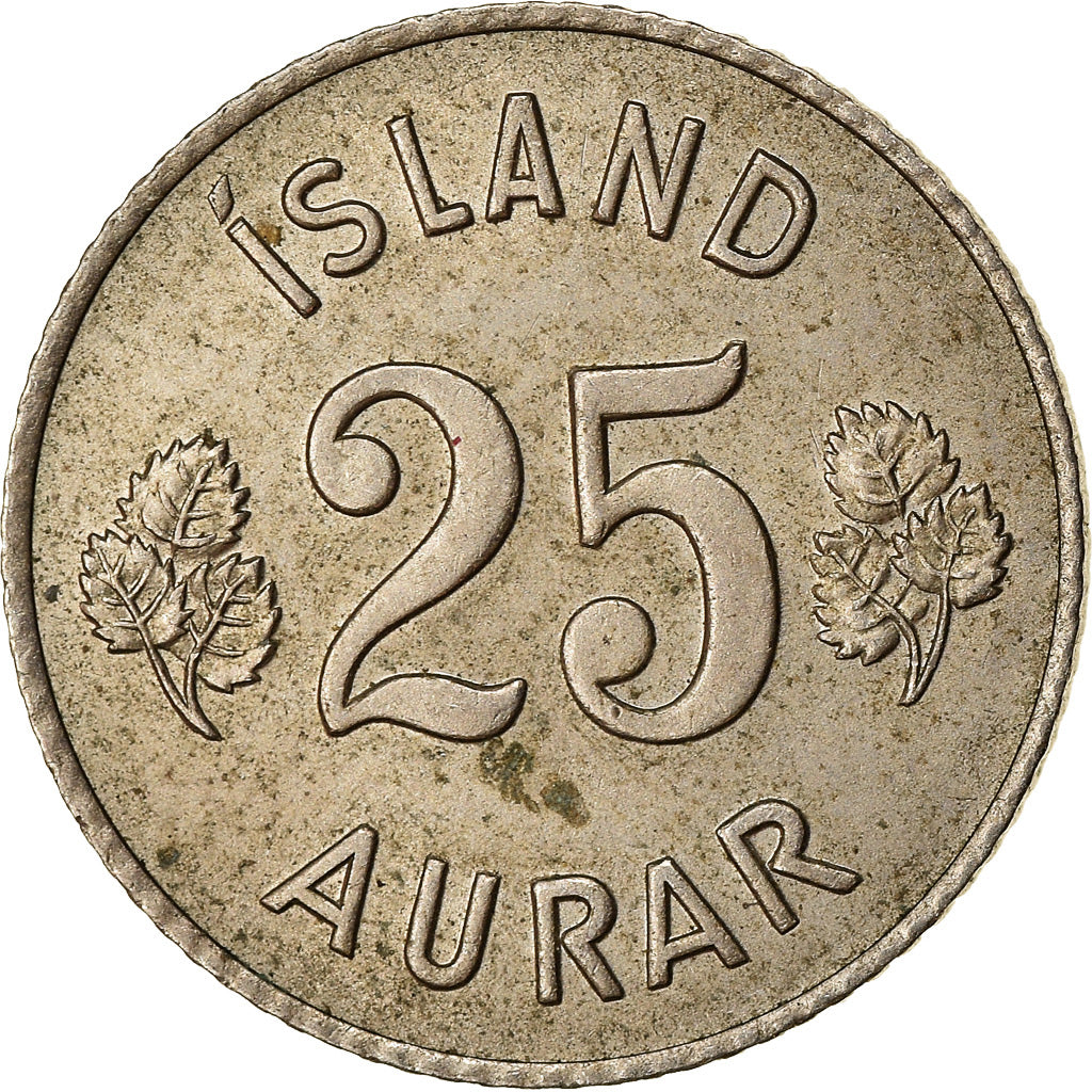 Monnaie, Iceland, 25 Aurar, 1961, TTB, Copper-nickel, KM:11