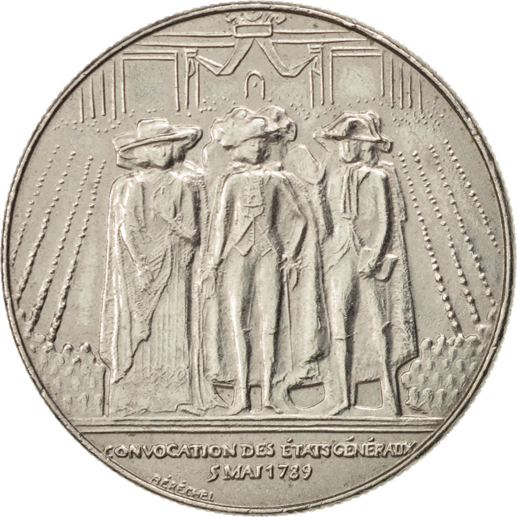 FRANCE, États généraux, Franc, 1989, KM #967, AU(55-58), Nickel, 24, Gadoury #47