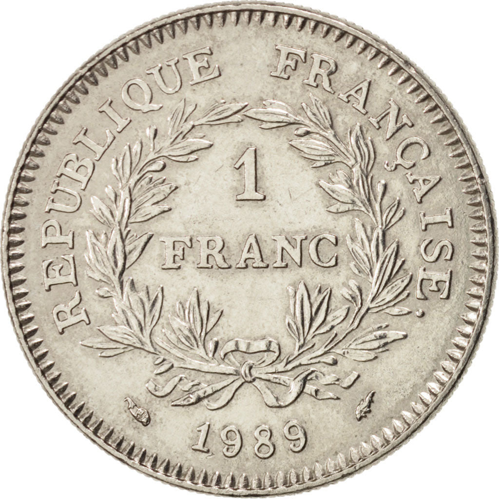 FRANCE, États généraux, Franc, 1989, KM #967, AU(55-58), Nickel, 24, Gadoury #47