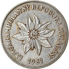 Moneta, Madagascar, 5 Francs, Ariary, 1981, Paris, BB, Acciaio inossidabile