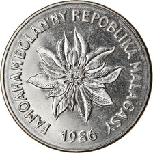 Munten, Madagascar, 5 Francs, Ariary, 1986, Paris, ZF, Stainless Steel, KM:10