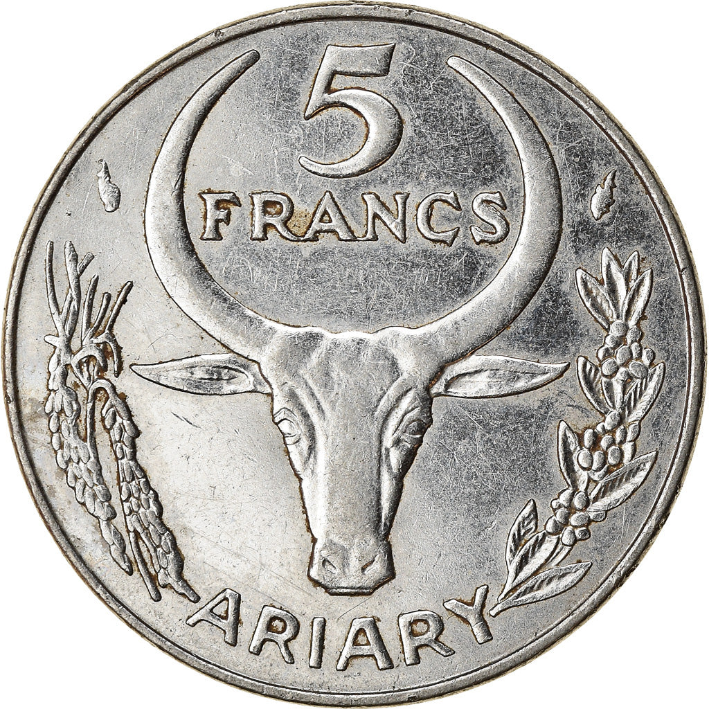 Monnaie, Madagascar, 5 Francs, Ariary, 1988, Paris, TTB, Stainless Steel, KM:10