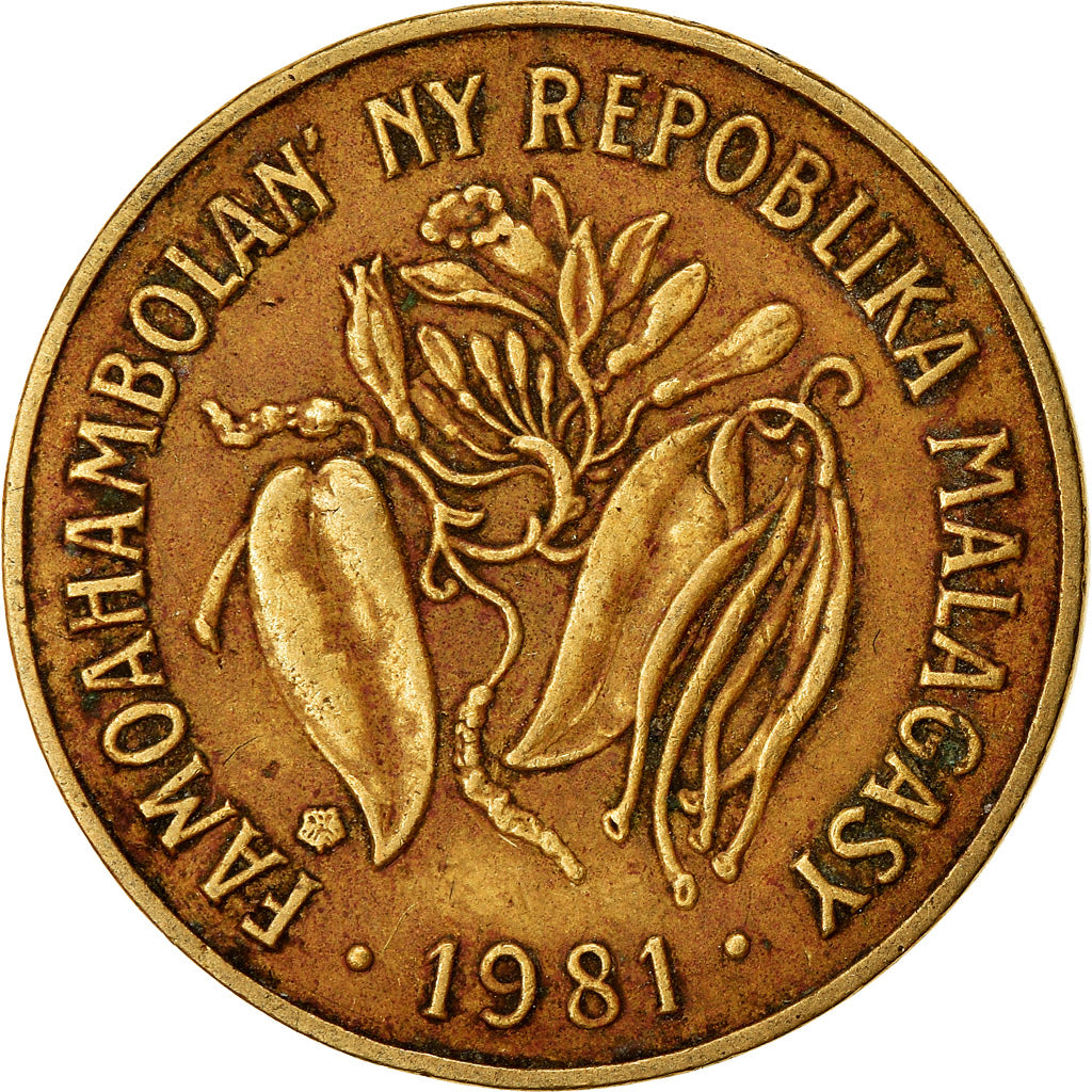 Monnaie, Madagascar, 10 Francs, 2 Ariary, 1981, Paris, TTB, Aluminum-Bronze