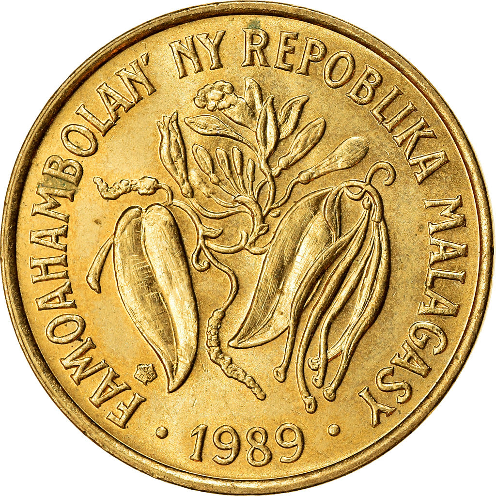 Monnaie, Madagascar, 10 Francs, 2 Ariary, 1989, Paris, TTB, Aluminum-Bronze