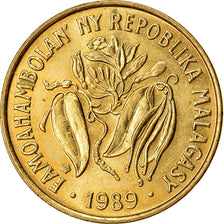 Monnaie, Madagascar, 10 Francs, 2 Ariary, 1989, Paris, TTB, Aluminum-Bronze