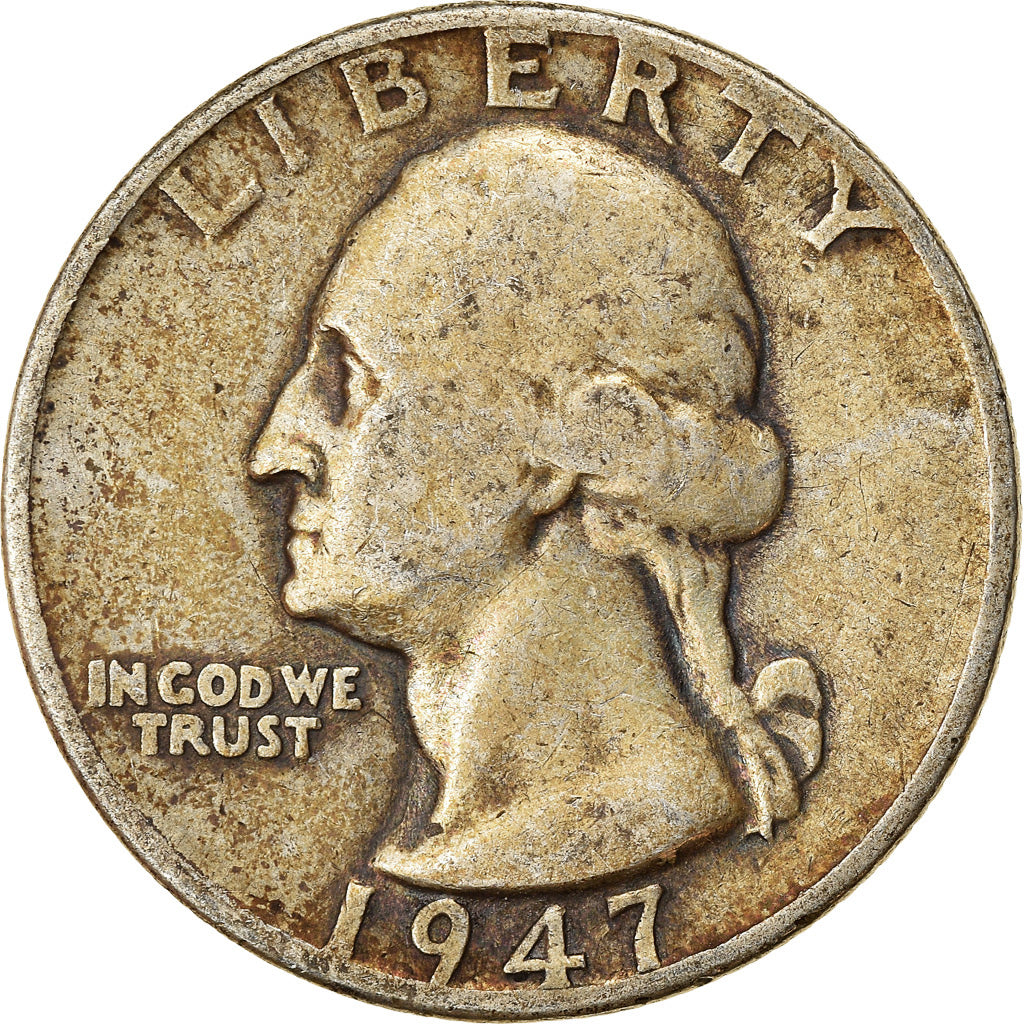 Coin, United States, Washington Quarter, Quarter, 1947, U.S. Mint, Denver