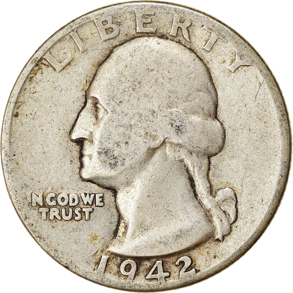 Monnaie, États-Unis, Washington Quarter, Quarter, 1942, U.S. Mint