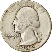 Monnaie, États-Unis, Washington Quarter, Quarter, 1942, U.S. Mint
