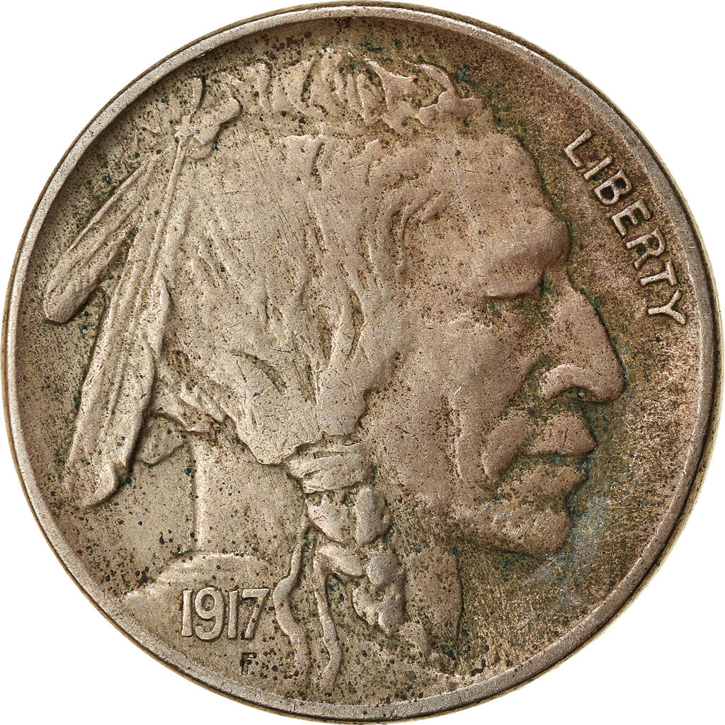 Moneda, Estados Unidos, Buffalo Nickel, 5 Cents, 1917, U.S. Mint, Philadelphia