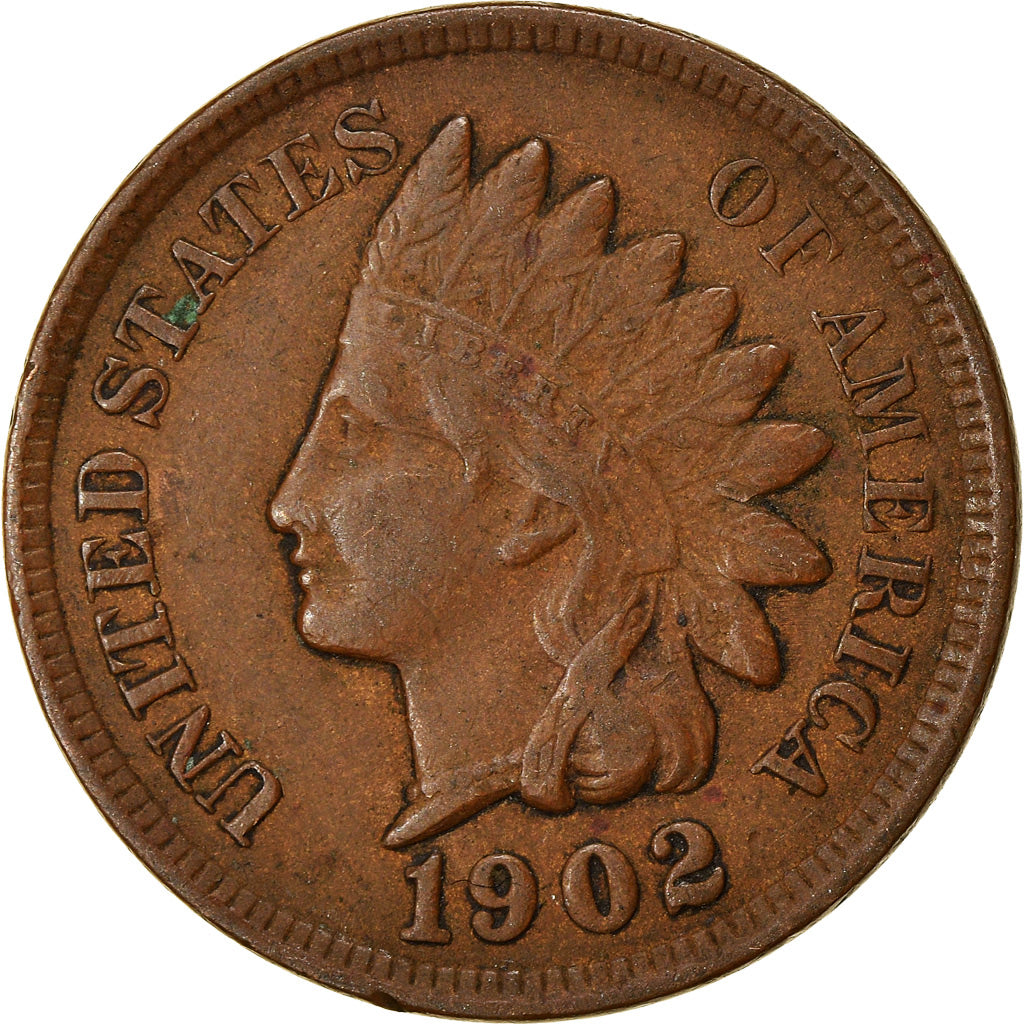 Coin, United States, Indian Head Cent, Cent, 1902, U.S. Mint, Philadelphia