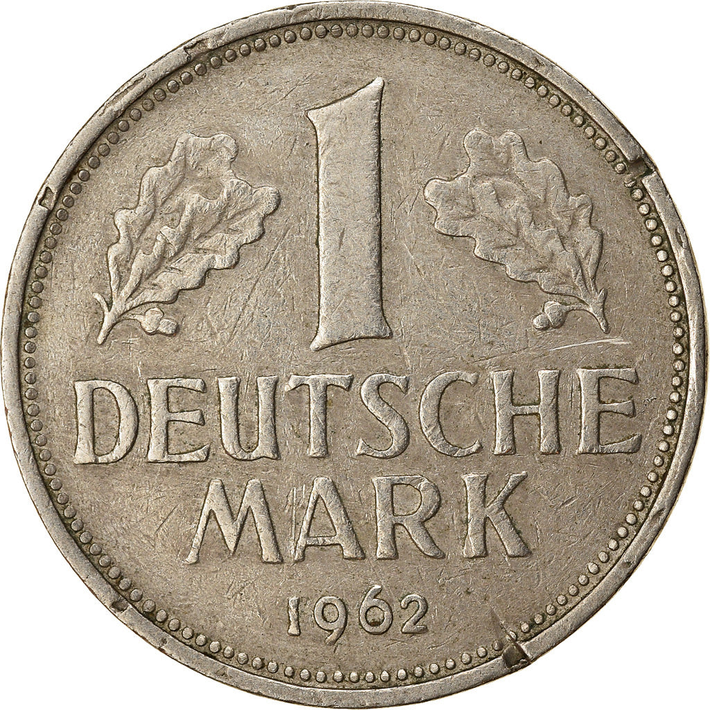 Coin, GERMANY - FEDERAL REPUBLIC, Mark, 1962, Stuttgart, EF(40-45)