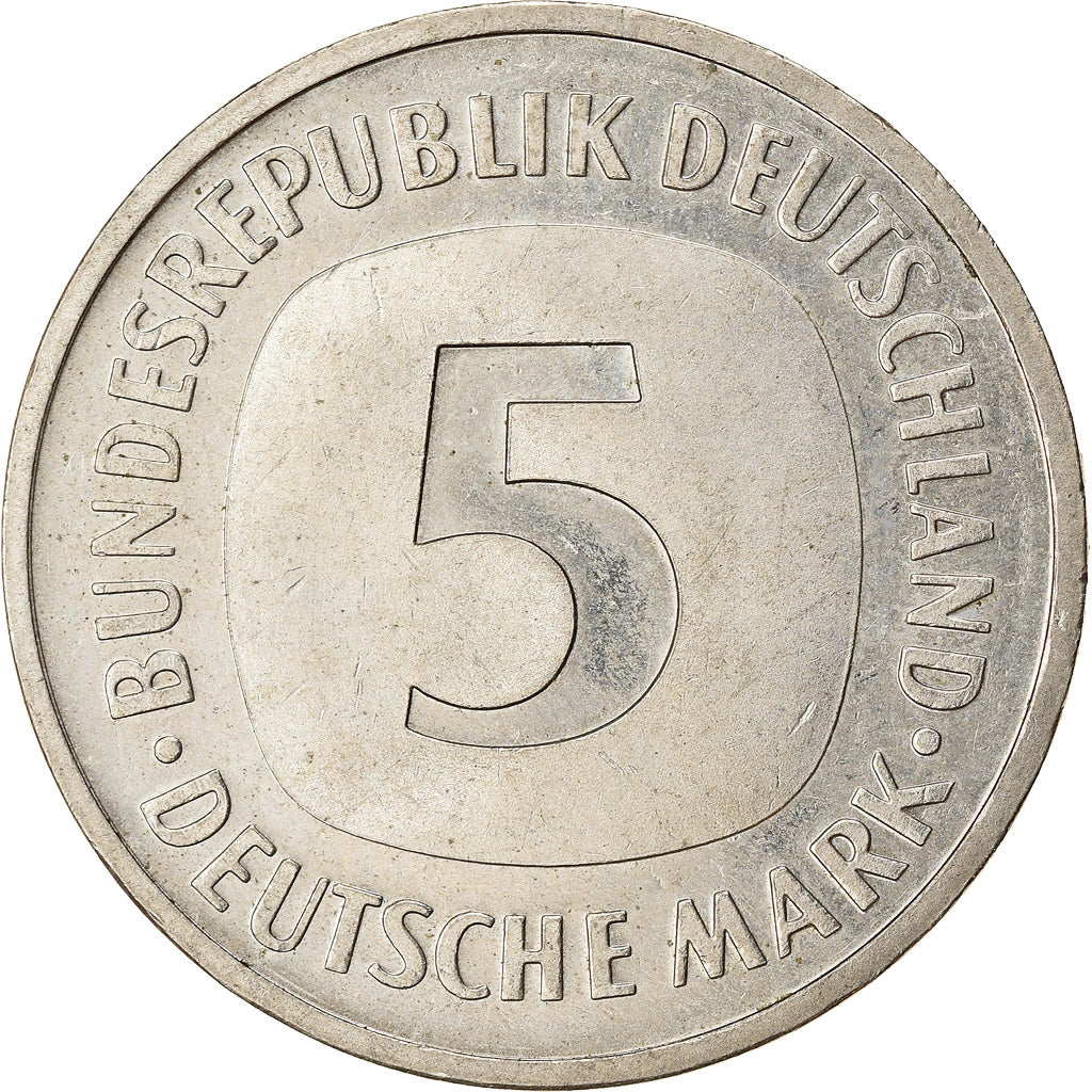 Moneta, GERMANIA - REPUBBLICA FEDERALE, 5 Mark, 1989, Munich, BB, Nichel