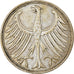 Coin, GERMANY - FEDERAL REPUBLIC, 5 Mark, 1951, Hambourg, EF(40-45), Silver