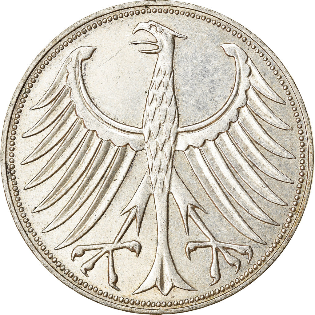 Moneta, GERMANIA - REPUBBLICA FEDERALE, 5 Mark, 1969, Munich, BB, Argento