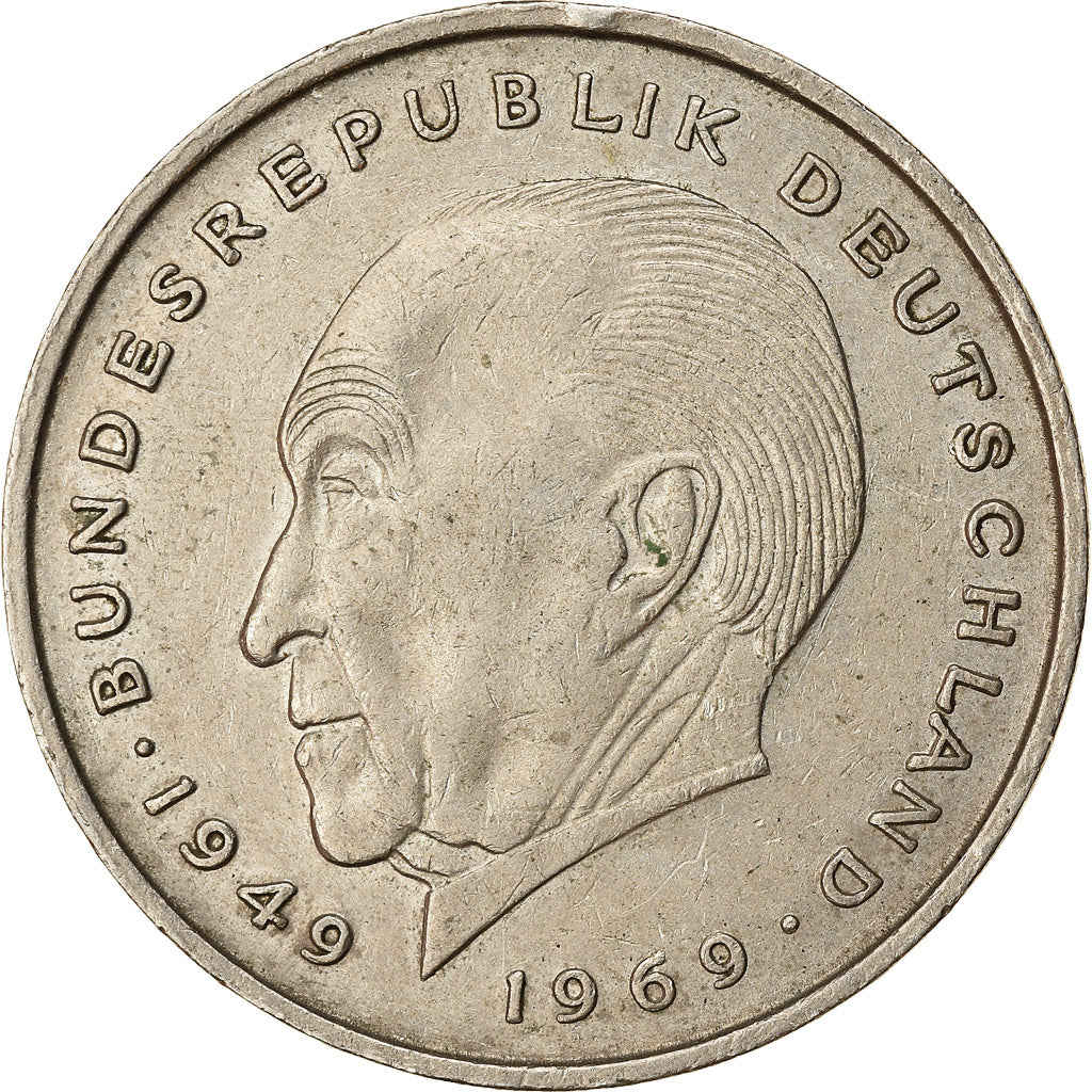 Moneta, GERMANIA - REPUBBLICA FEDERALE, 2 Mark, 1971, Karlsruhe, BB, Nichel