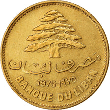 Monnaie, Lebanon, 25 Piastres, 1975, TTB, Nickel-brass, KM:27.1