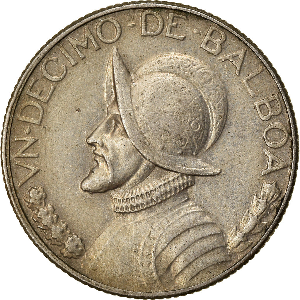 Coin, Panama, 1/10 Balboa, 1968, EF(40-45), Copper-Nickel Clad Copper, KM:10