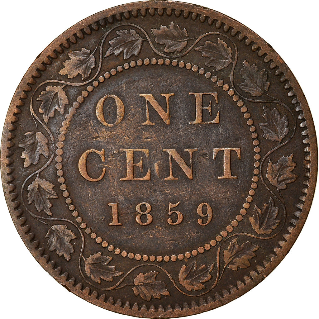 Moneta, Canada, Victoria, Cent, 1859, Royal Canadian Mint, Ottawa, MB+, Bronzo