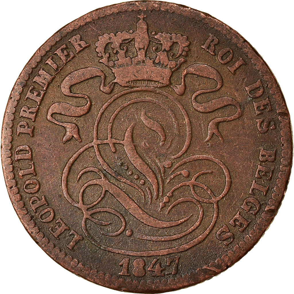 Münze, Belgien, Leopold I, Centime, 1847, S+, Kupfer, KM:1.2