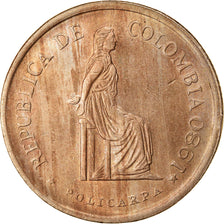 Coin, Colombia, 5 Pesos, 1980, EF(40-45), Bronze, KM:268