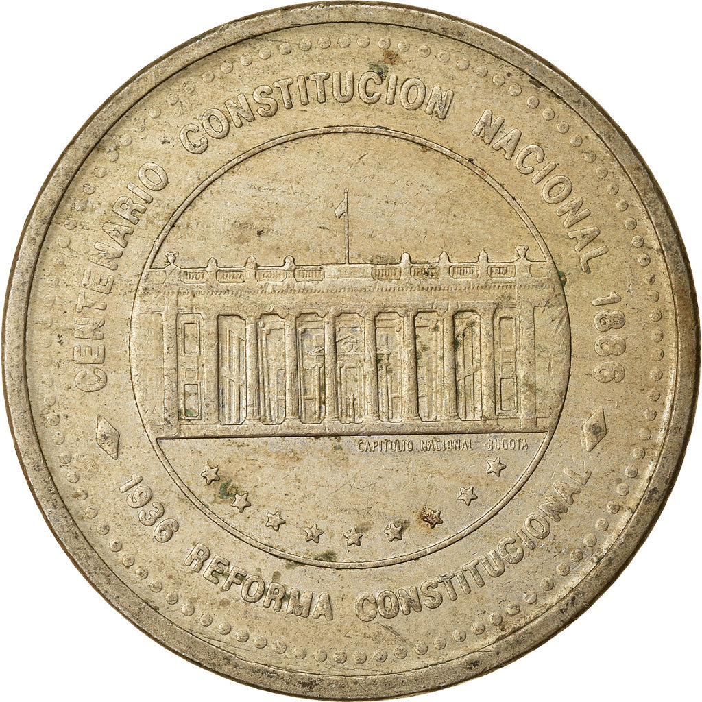 Monnaie, Colombie, 50 Pesos, 1988, TTB, Copper-nickel, KM:272