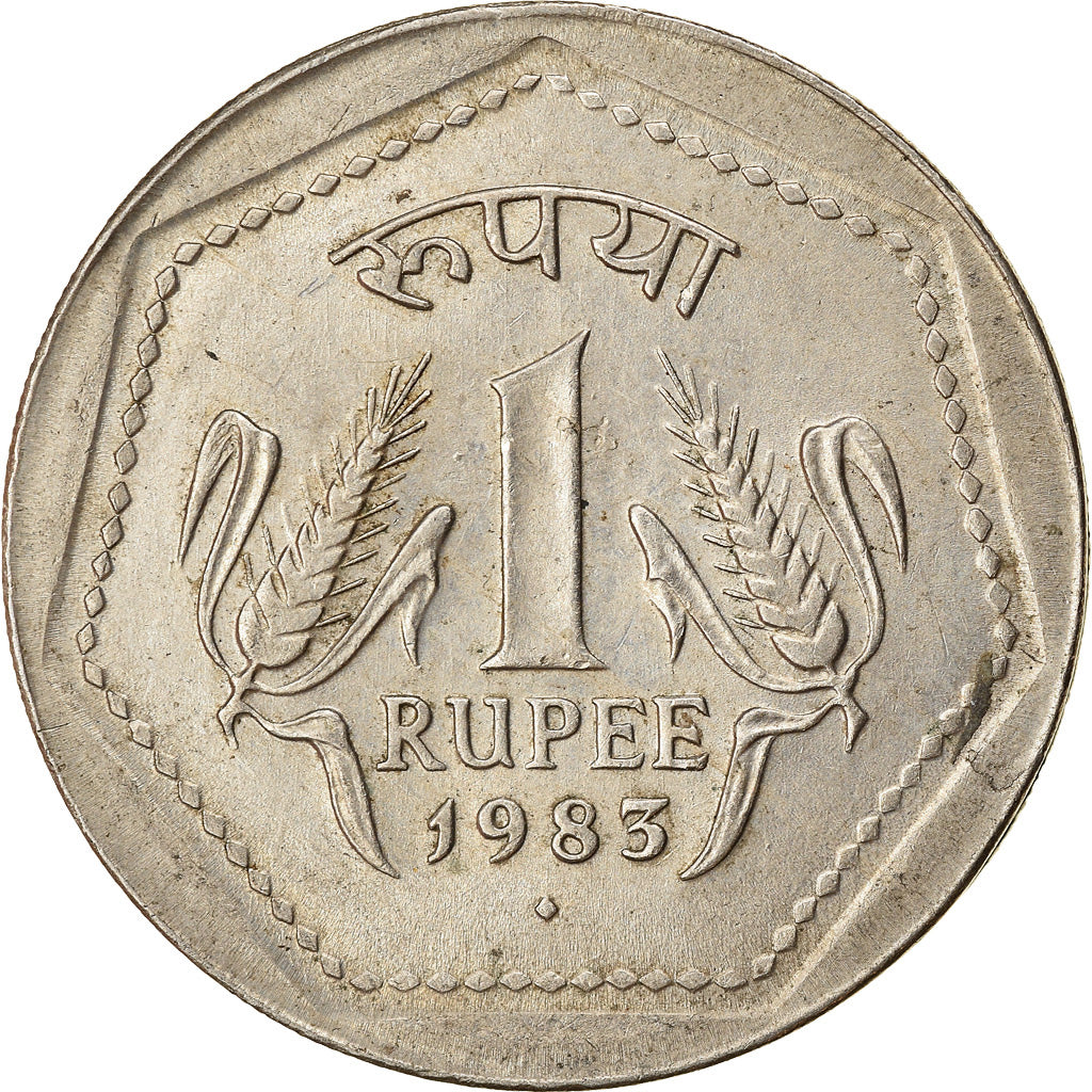 Moneta, REPUBBLICA DELL’INDIA, Rupee, 1983, BB, Rame-nichel, KM:79.1