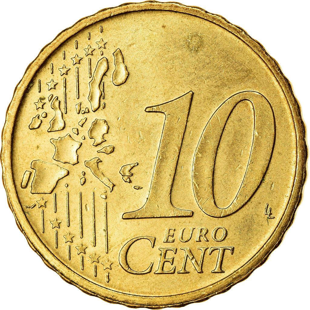 Spanje, 10 Euro Cent, 1999, PR, Tin, KM:1043