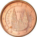 Spanien, Euro Cent, 2000, VZ, Copper Plated Steel, KM:1040