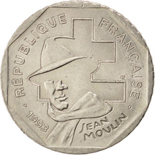 Coin, France, Jean Moulin, 2 Francs, 1993, MS(60-62), Nickel, KM:1062