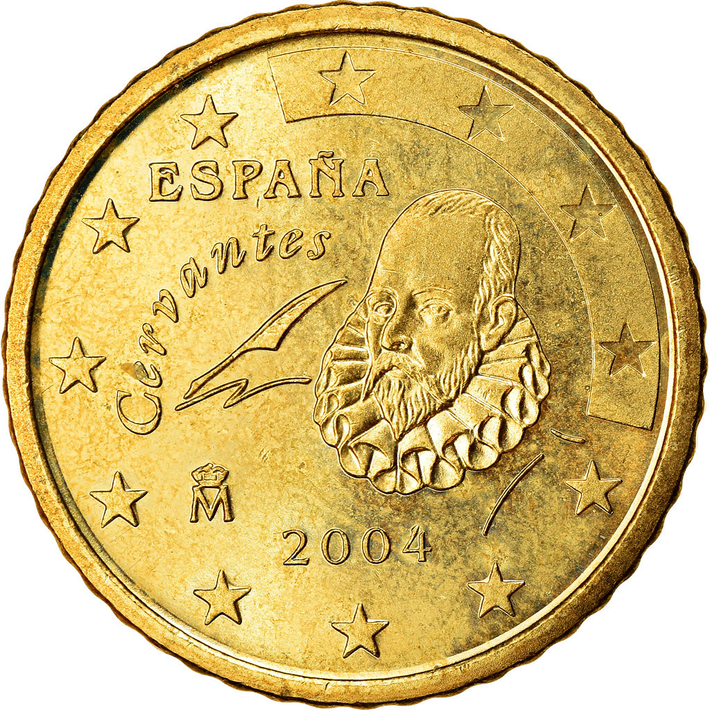 Espagne, 50 Euro Cent, 2004, SPL, Laiton, KM:1045