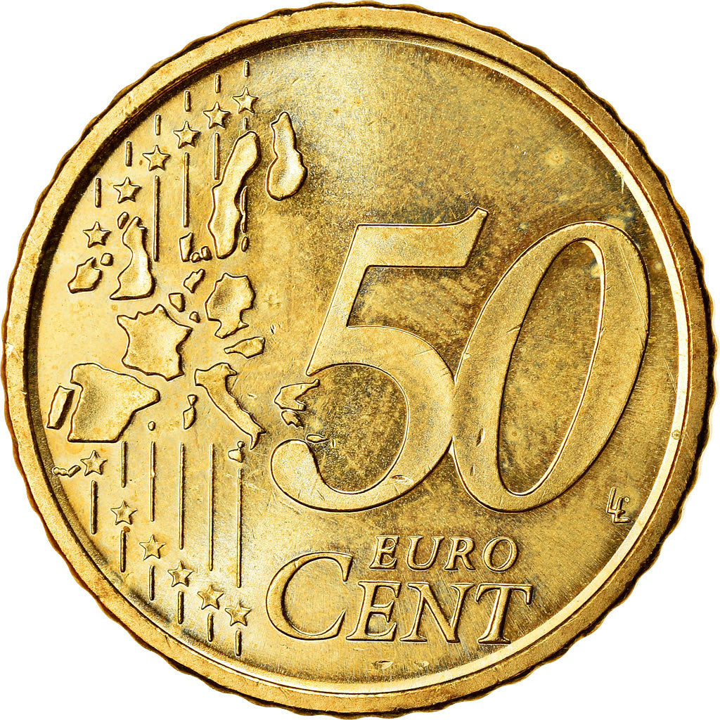 Espagne, 50 Euro Cent, 2004, SPL, Laiton, KM:1045