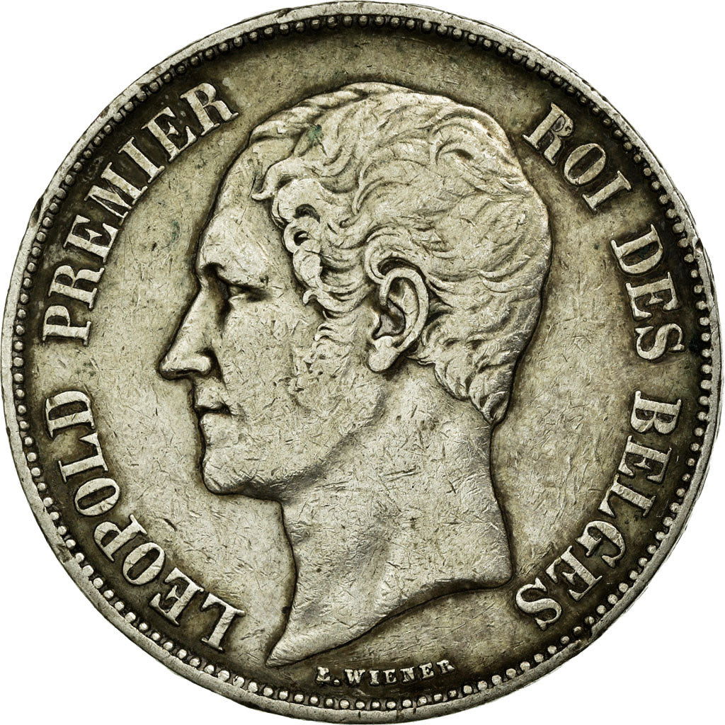 Coin, Belgium, Leopold I, 5 Francs, 5 Frank, 1851, VF(30-35), Silver, KM:17