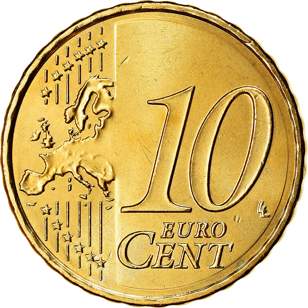 España, 10 Euro Cent, 2012, SC, Latón, KM:1147