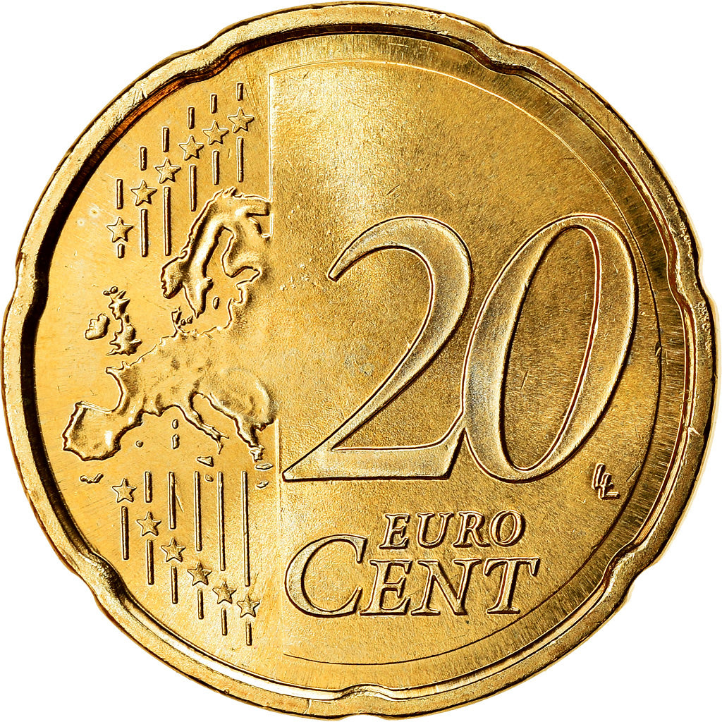 Hiszpania, 20 Euro Cent, 2012, Madrid, MS(63), Mosiądz, KM:1148