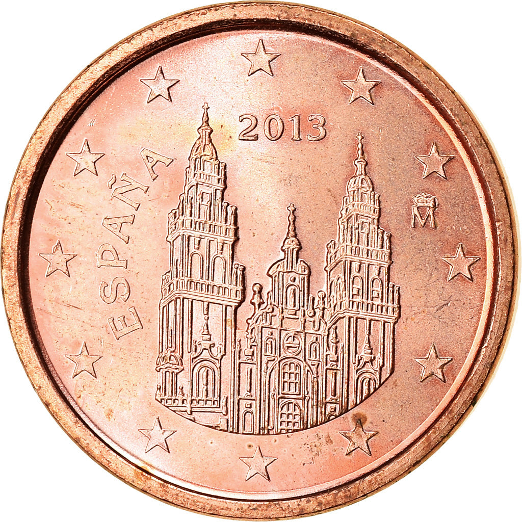 Spanien, Euro Cent, 2013, UNZ, Copper Plated Steel, KM:1144