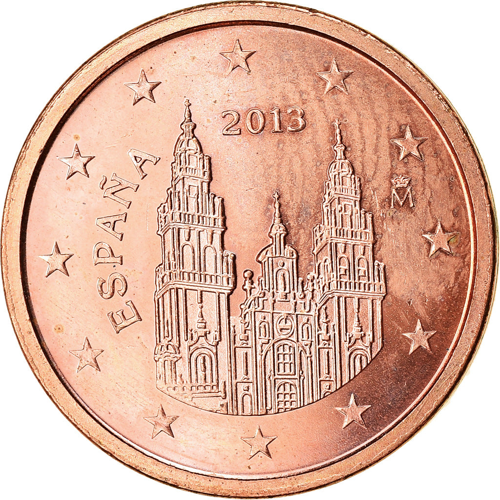 Spain, 2 Euro Cent, 2013, MS(63), Copper Plated Steel, KM:1145