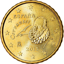 Spain, 10 Euro Cent, 2013, MS(63), Brass, KM:1147